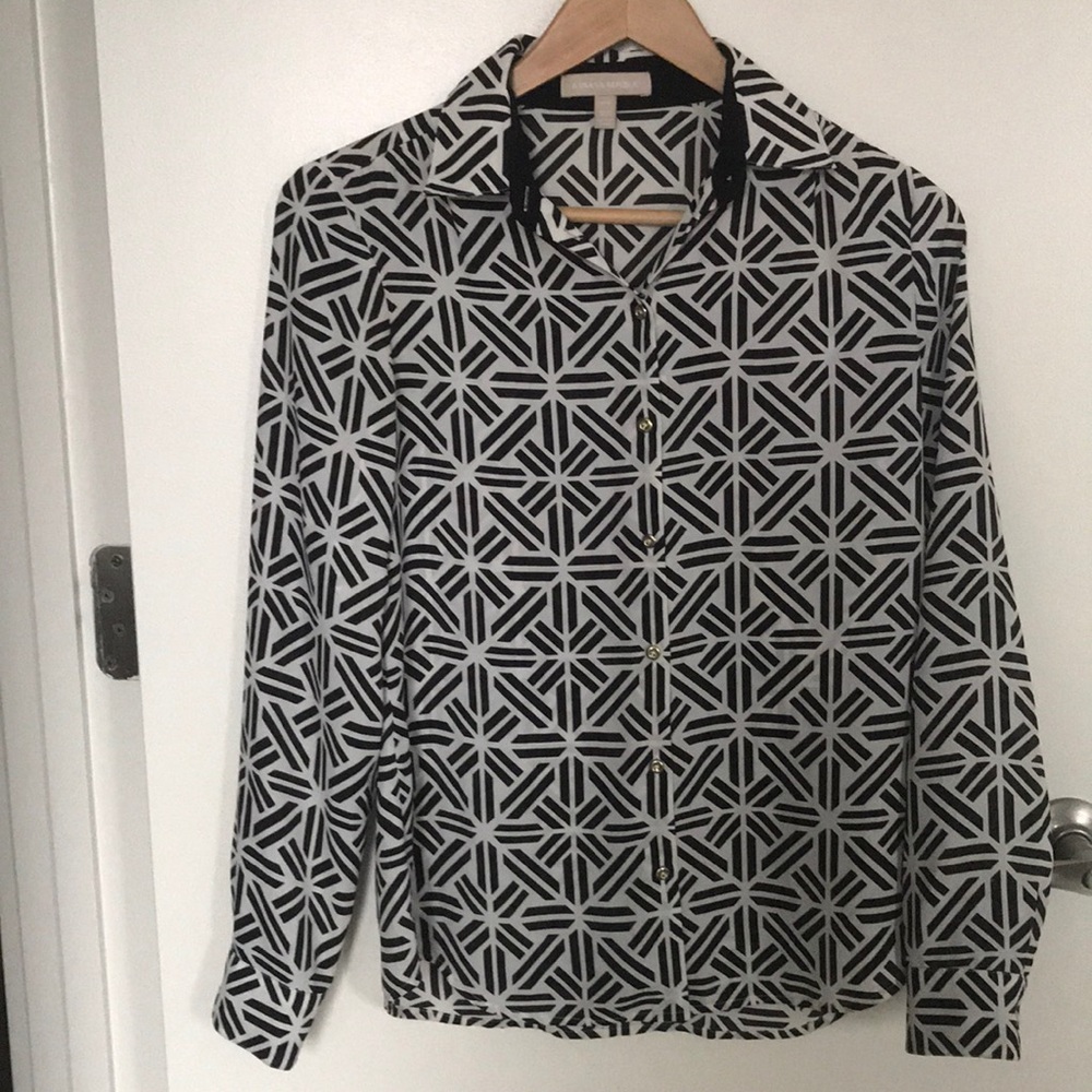 Vintage Banana Republic Geometric Print Blouse